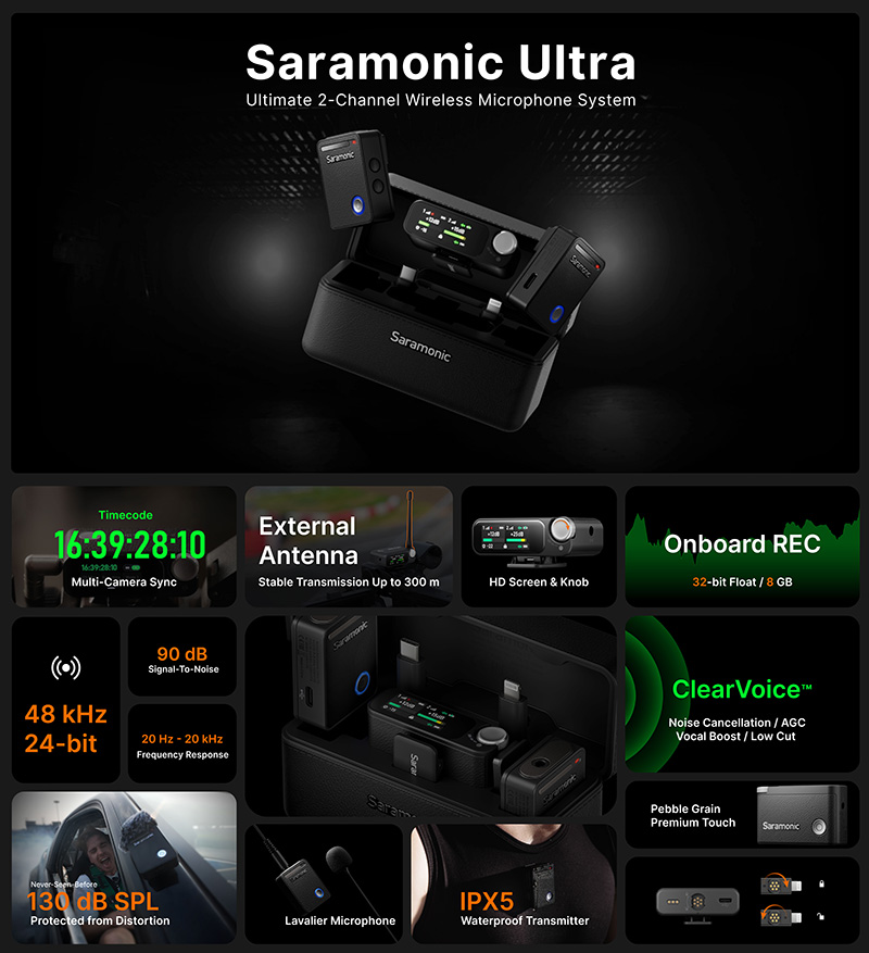 20241108170014893 Saramonic Ultra: O Microfone Sem Fio de Última Geração que Revoluciona as Gravações!